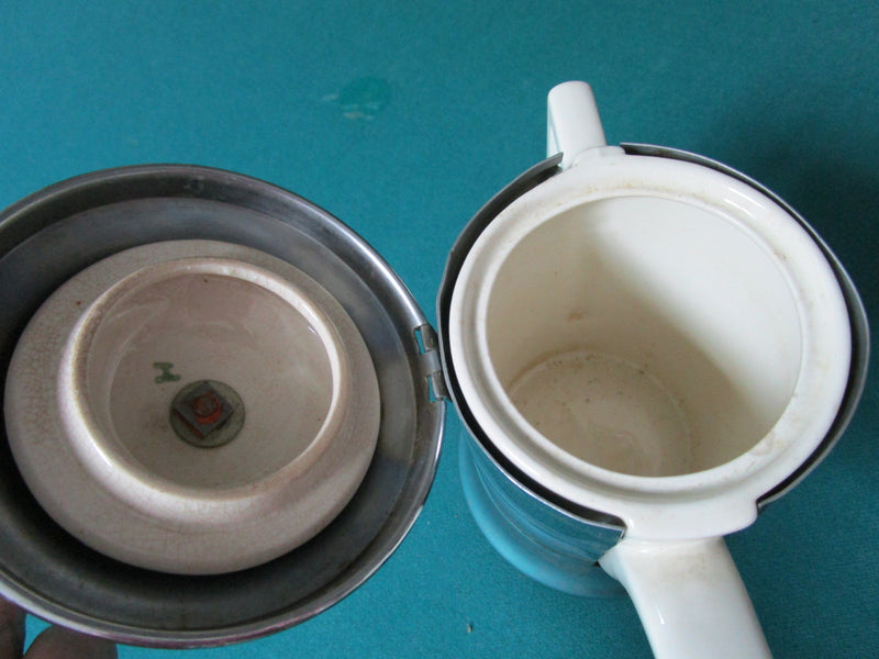 P.B.B. England Aluminum Coffee Maker Pot With Ceramic Insert 9 X 7"[Tp6]