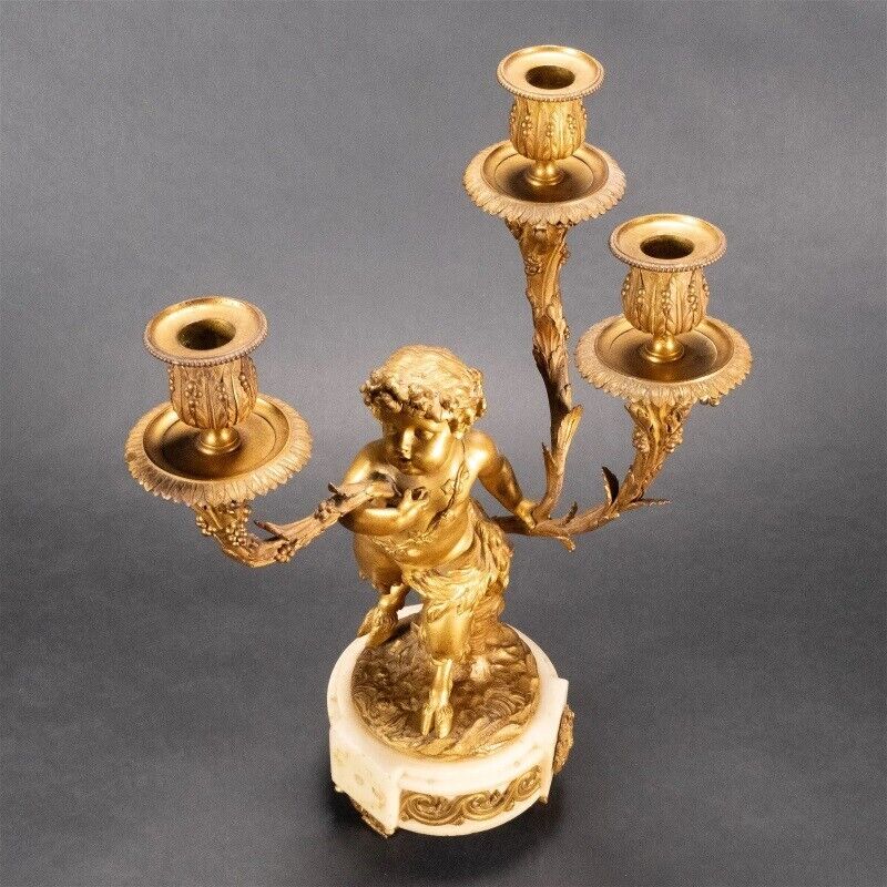 19th c. after Clodion Dore Bronze Candelabra from the estate of Larry Flynt