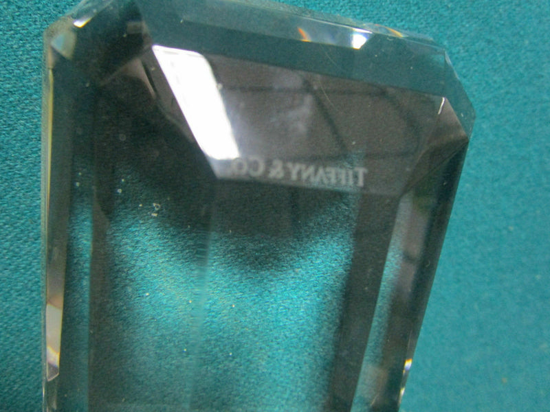 TIFFANY CRYSTAL PAPERWEIGHT CUBE DIAMOND SHAPE AND VOTIVE CANDLE HOLDER PICK 1