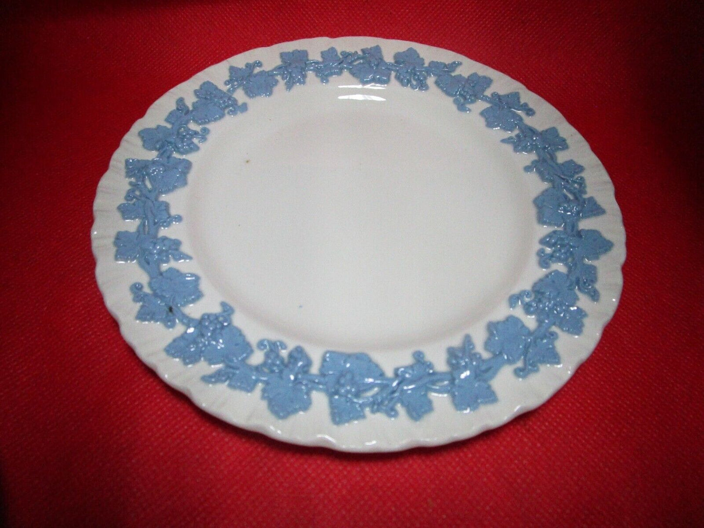 Wedgwood garlands blue Queensware trio coffee cup saucer plate