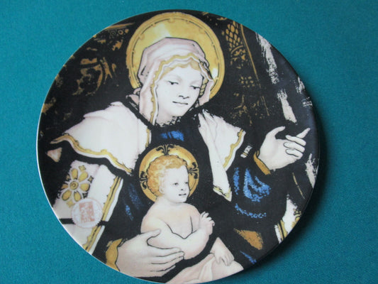 ANNUAL CHRISTMAS STAMP PLATE 1980 EPIPHANY GLASS WINDOW BY TOWER  8 1/2"