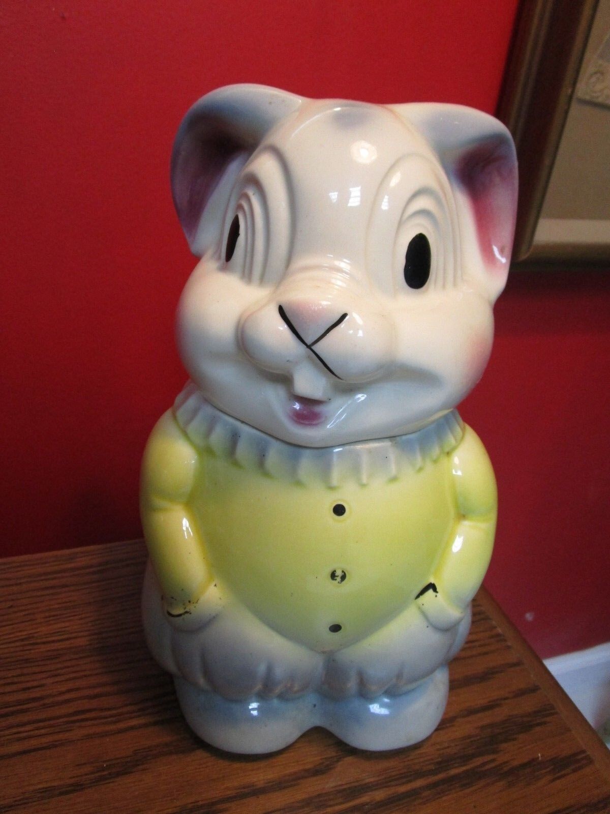 AMERICAN BISQUE RABBIT WITH HANDS IN POCKETS 11"