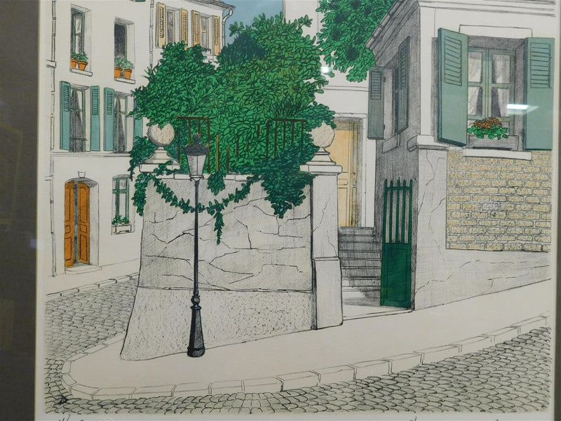 Framed lithograph by Denis Paul Noyer (French 1940-) STREET SCENES PICK1