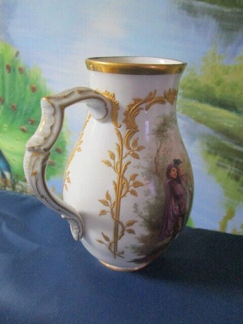 KPM Germany Pitcher Scepter Mark Antique Ptcher Creamer 6"