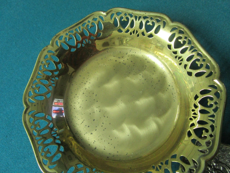 Golden Dish Brass Spoon Server 6" Spoon 7"