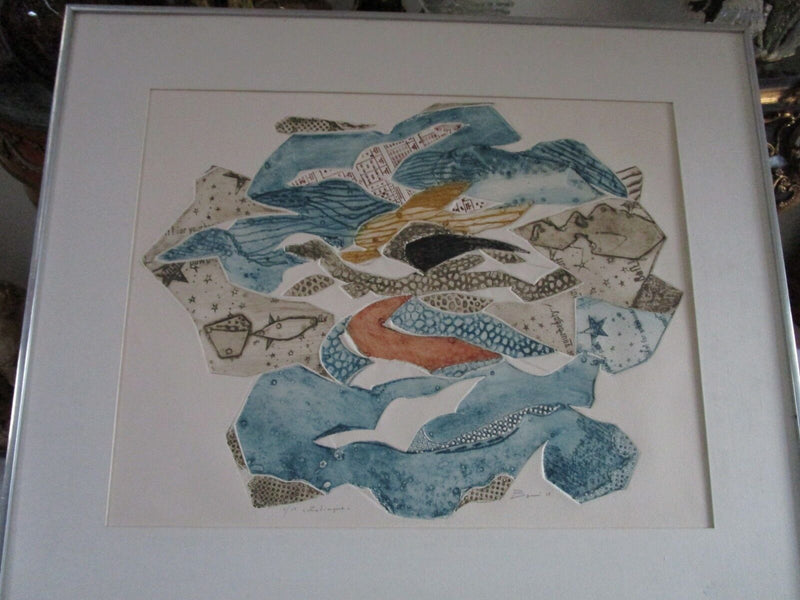 PAOLO BONI MIXED MEDIA LITHOGRAPH LIMITED 4/65 "ZODIAQUE"