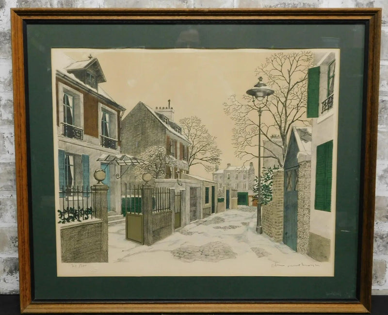 Framed lithograph by Denis Paul Noyer (French 1940-) STREET SCENES PICK1