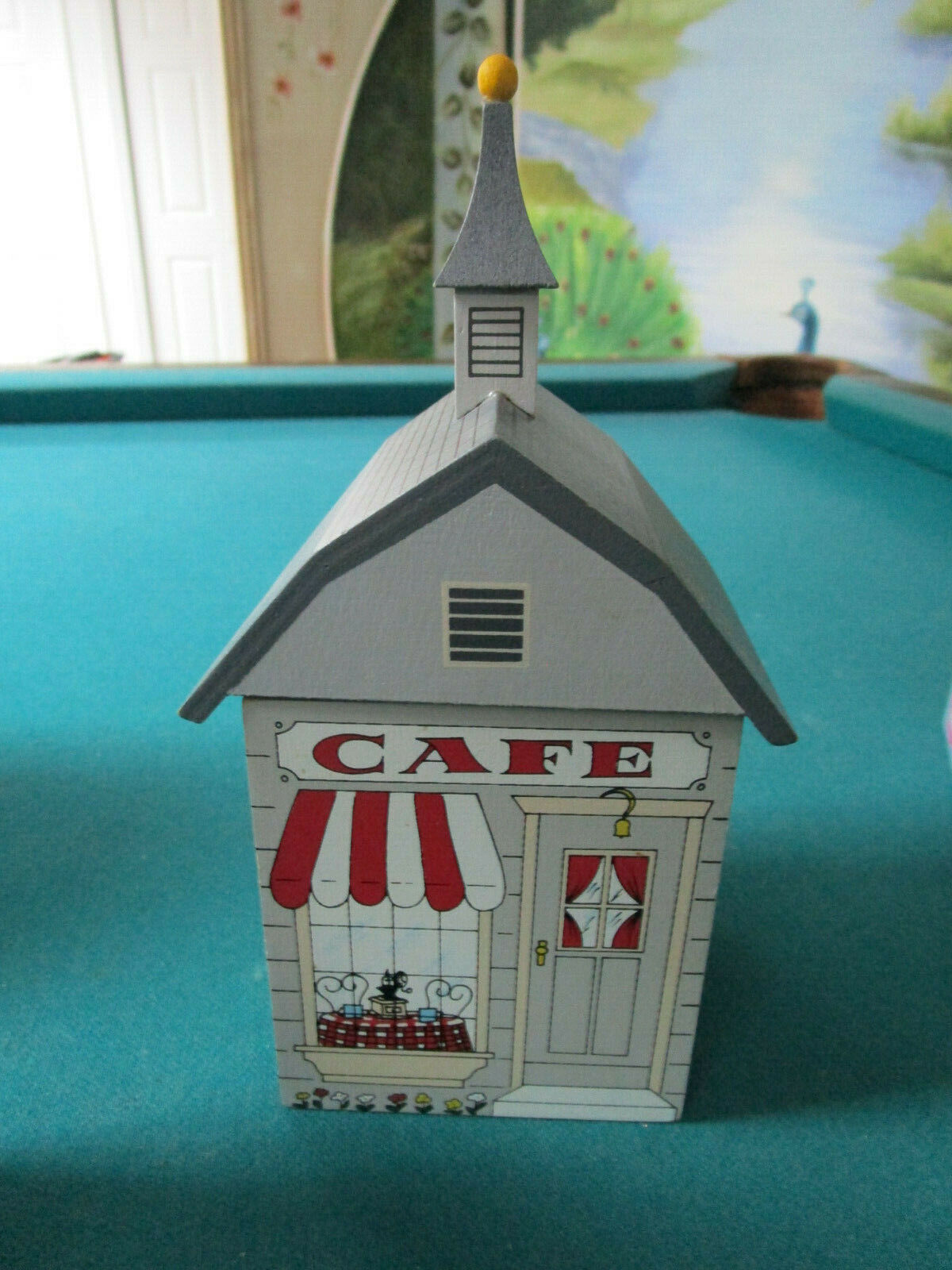 WOODEN CANISTERS HOUSES BAKERY SWEET TEA FLOUR SUGAR COFFEE PICK 1