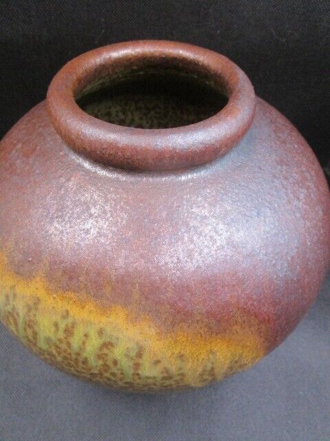 1990s Hiroshi Nakayama studio art stoneware bowl centerpiece, signed