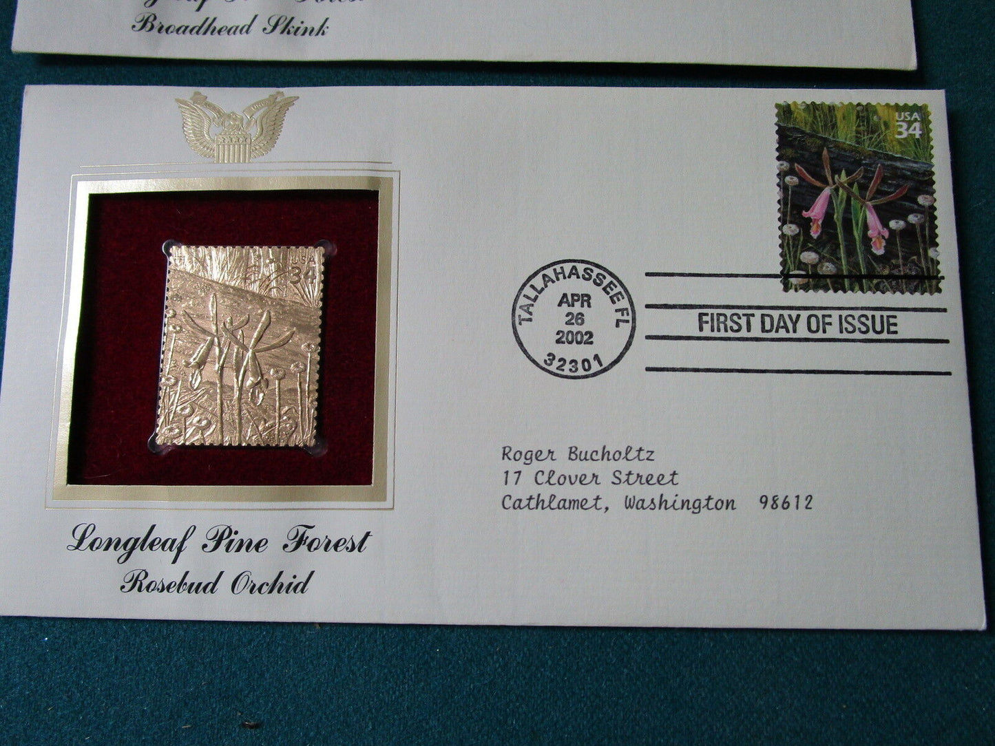 22K gold 7 replicas of United States of America Stamps first issue, new[a*7]