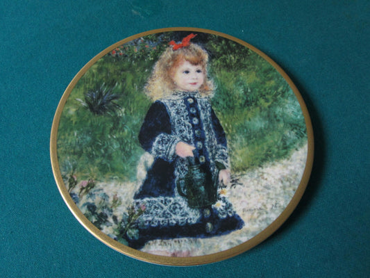 THE CHILDREN OF RENOIR COLLECTOR PLATE GIRL WITH WATERING CAN NIB