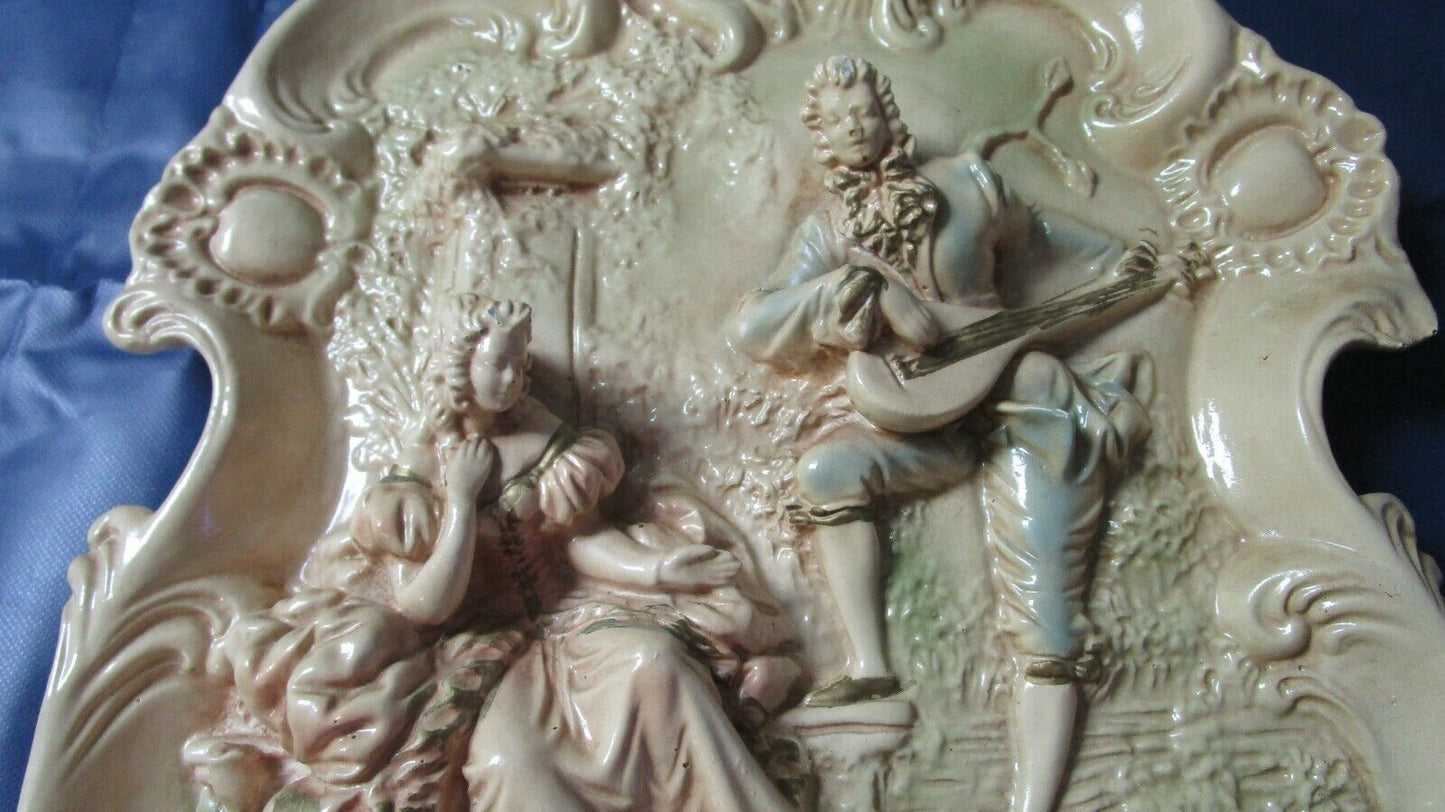 17 X 15" PAIR OF WALL PLAQUES RESIN VICTORIAN WALL DECOR