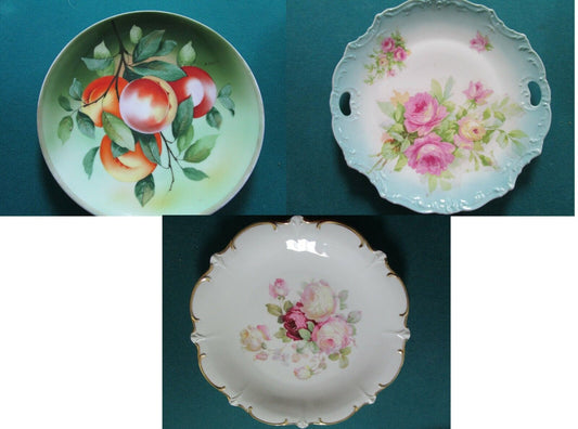 ANTIQUE BAVARIA GERMANY TRAY PLATTER ANTIQUE ROSE, BOUQUET PICK 1 ^^