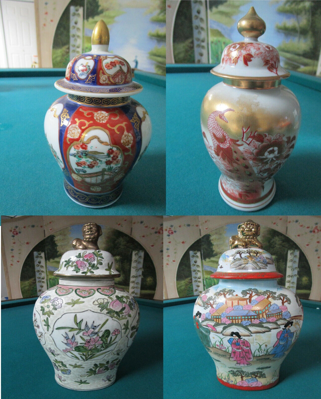 ORIENTAL Ginger Jars NORITAKE FOOD DOG FLORAL BIRD PARADISE CHINESE PICK ONE 1