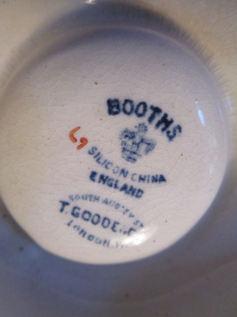 BOOTHS ENGLAND CERAMIC POTTERY 1920s EGG CUP SERVING TRAY AND SALT SHAKER [78]