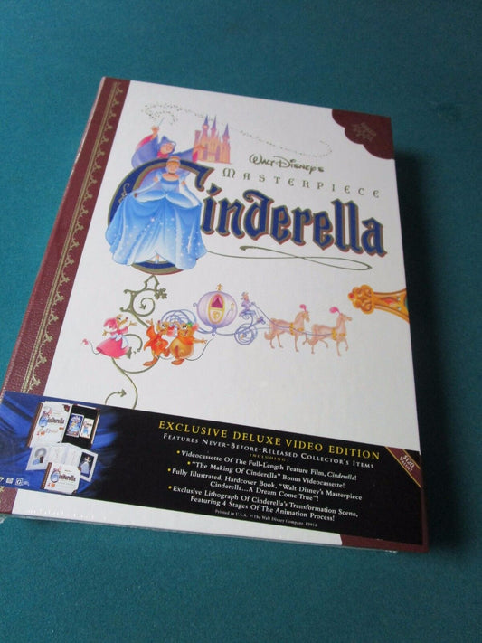 WALT DISNEY'S MASTERPIECE CINDERELLA, DELUXE  VIDEO EDITION NIB