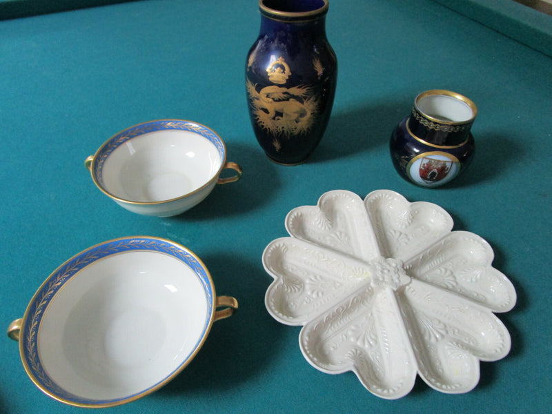 Pickard Bowl- Croizar Fountainbleu Vase - Heinrich Baench - Williamsburg Plate