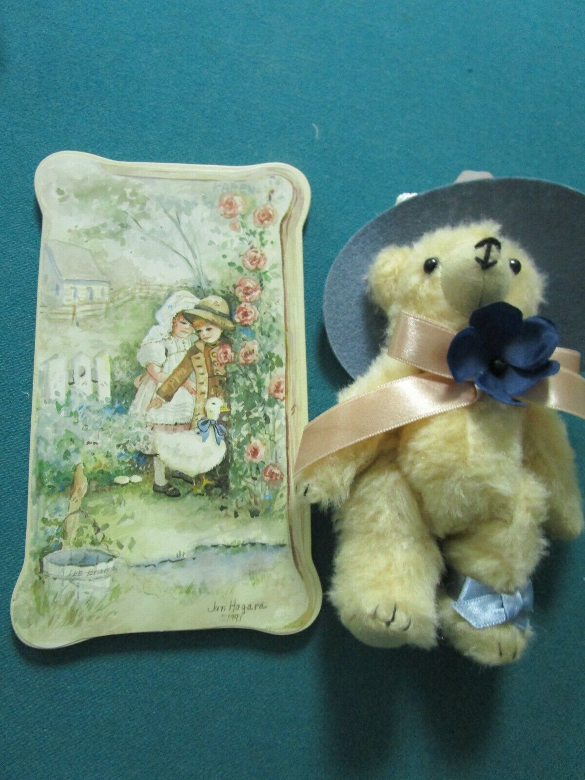 DANBURY MINT JAN HAGARA ORIGINAL DOLL ADELL WITH HER BEAR NEW 20"