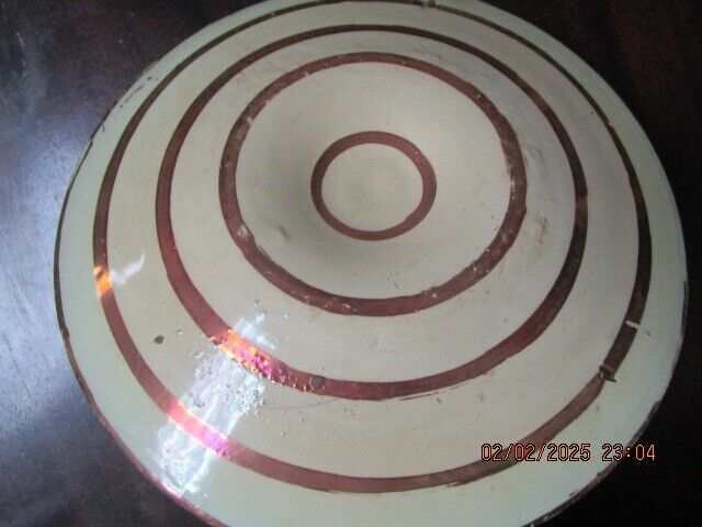 JEWISH POTTERY BOWL WALL PLATE HANDPAINTED 9" ^^