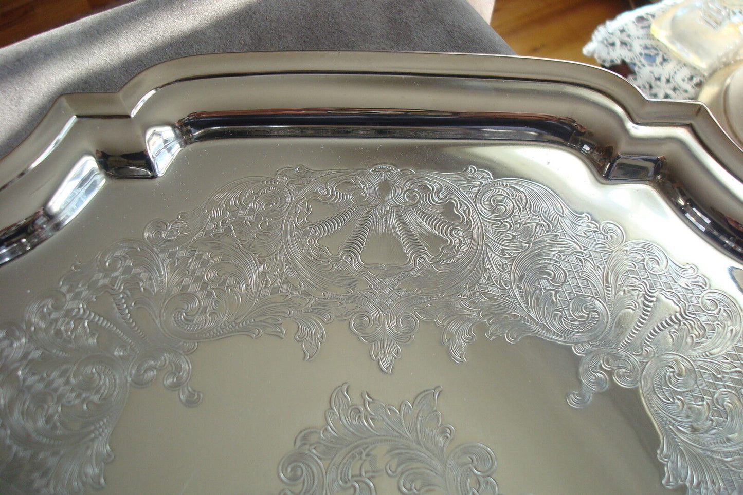 Towle square "25th" tray, beautiful decorations, 12" by 12" original