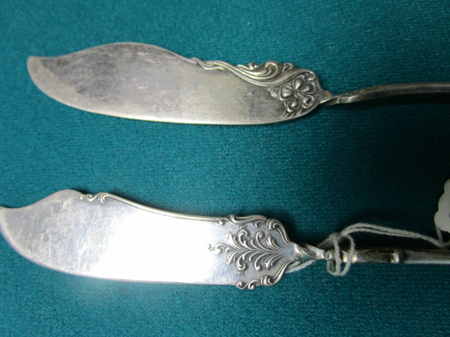 2 MASTER BUTLER KNIVES 7" TWISTED Silverplate  *ROGERS & SON AND ROGERS & BROS