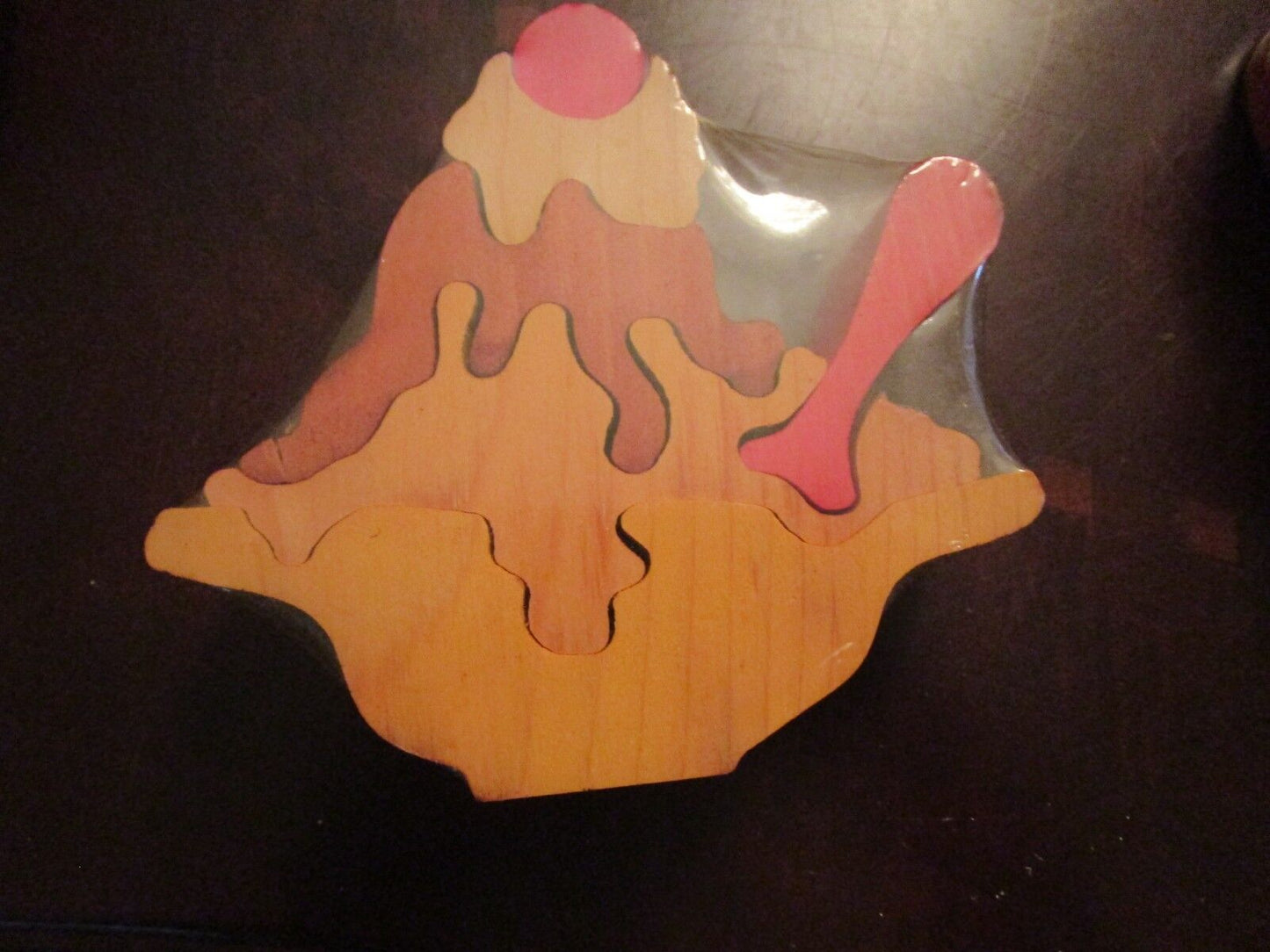 1986 PAIR OF WOODEN PUZZLES SIGNED BY ARTIST NEW  original