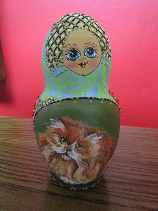 Russian Nesting Dolls (7) 9" Tall, Signed And Dated Ermihina Moscow Original