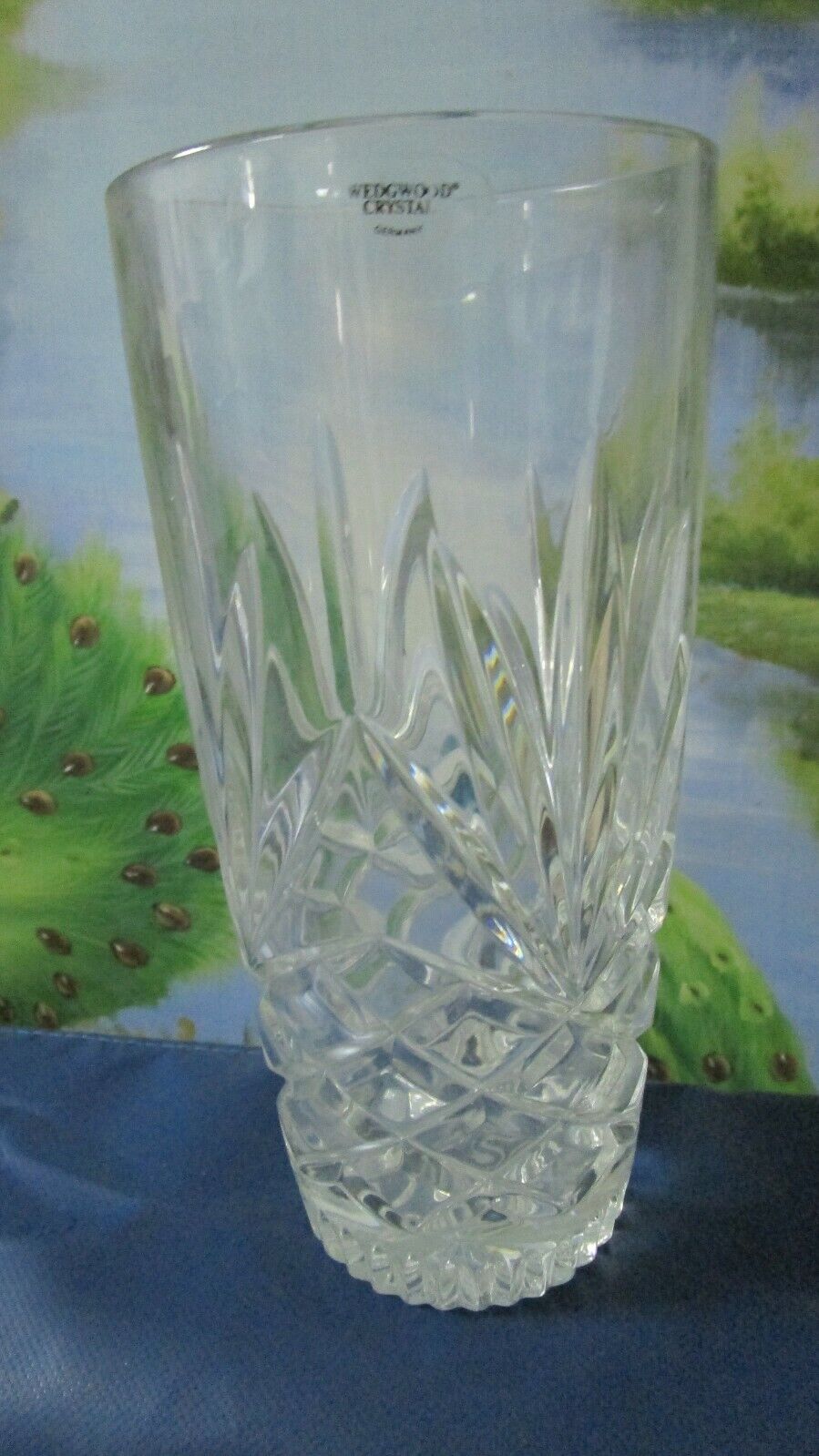 WEDGWOOD ENGLAND CRYSTAL VASE 8 1/2 X 4" NEW IN BOX