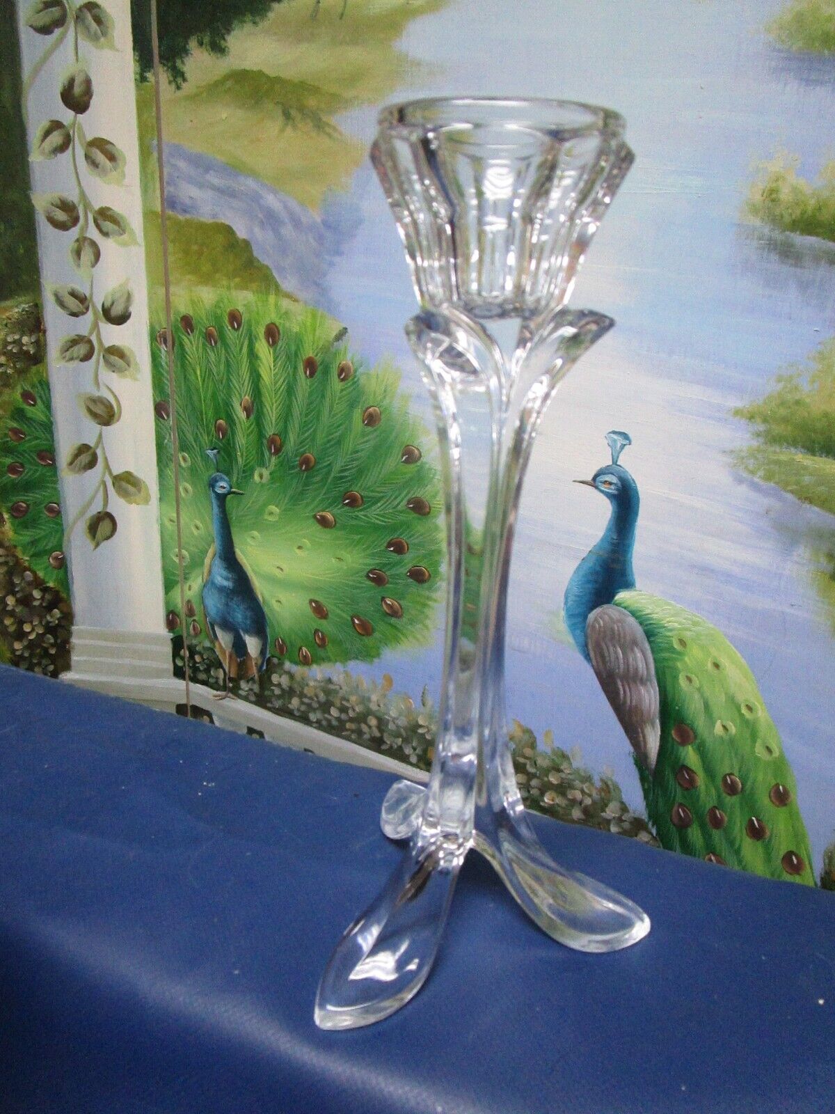 CRYSTAL D'ARQUES candlestick 8 1/2"