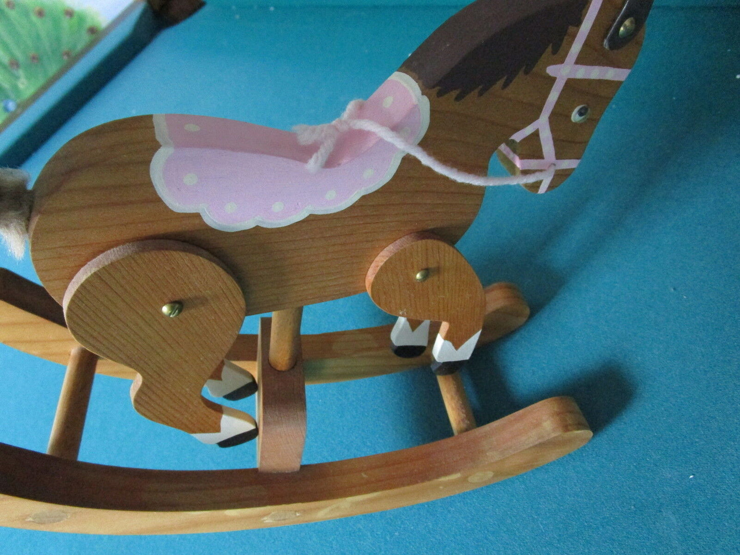 Wooden rocking horse with movable parts, very good condition [a*5]