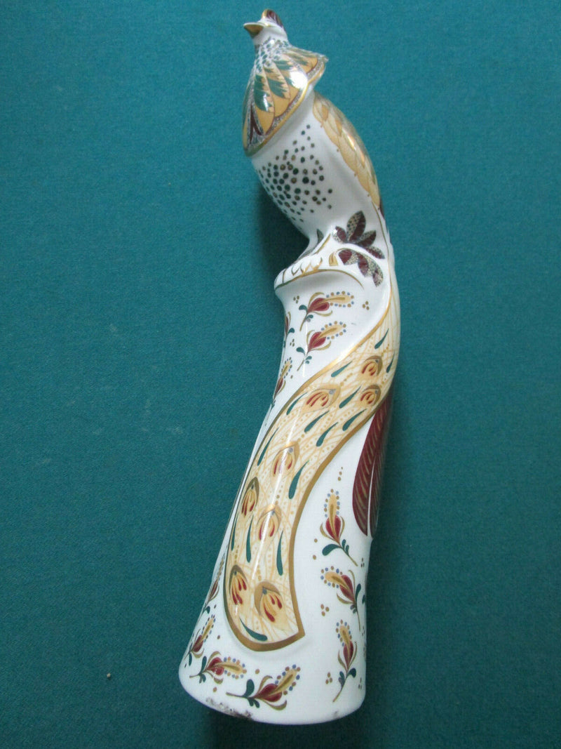 Minton ENGLAND Flights of Fantasy Jalu 12" Peacock Bird Figurine 1993 Porcelain