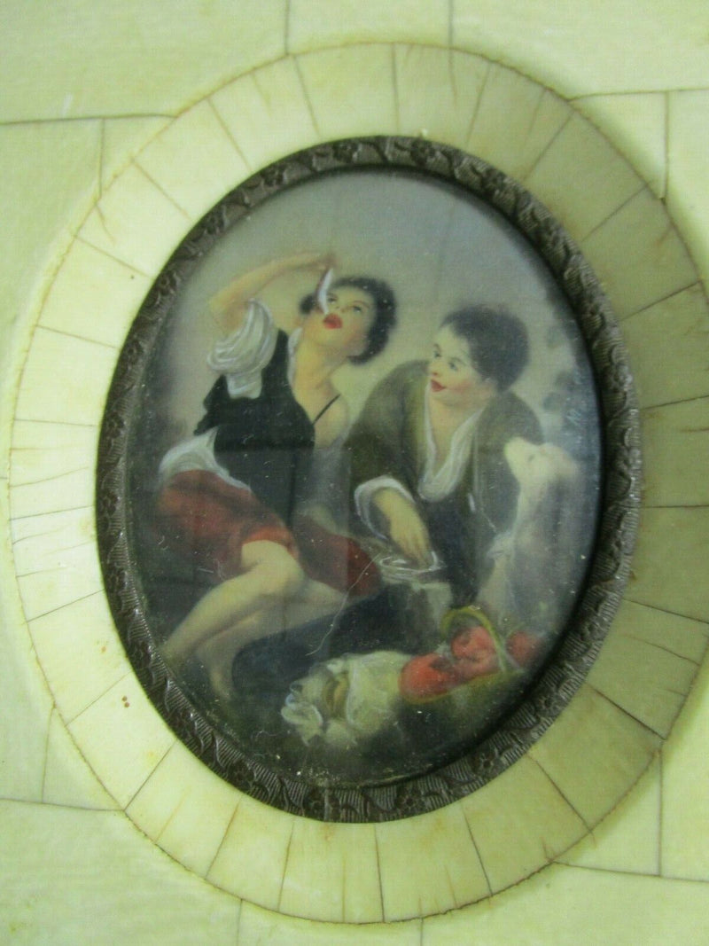 Antique Hand Painted Miniature Portrait French  Framed original PICK 1