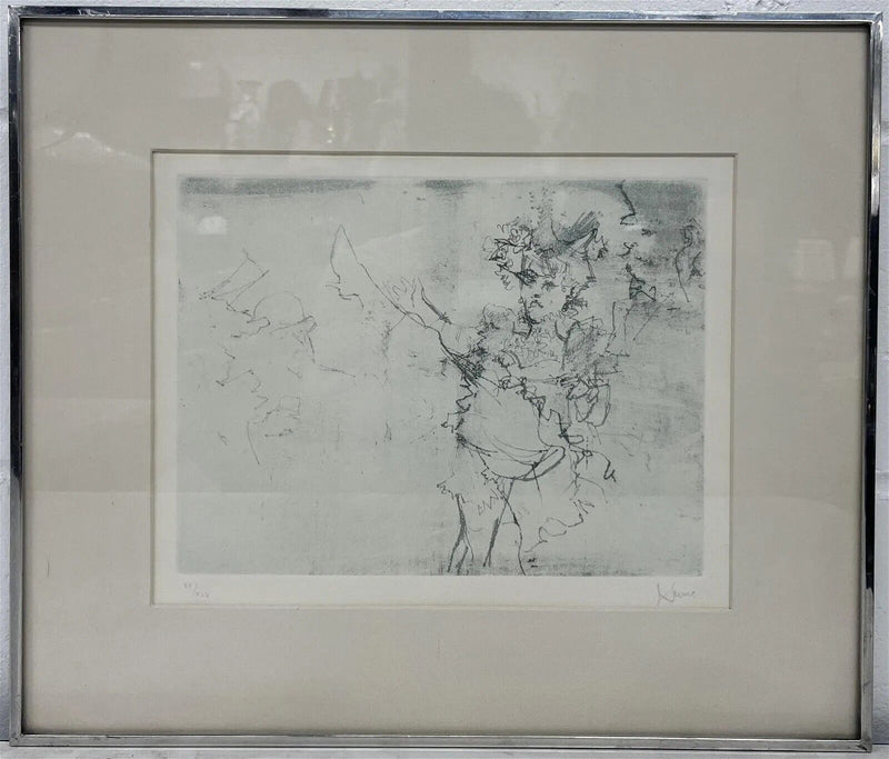 Jack Levine (American) "Quadrile" LITHOGRAPH Etching PENCIL SIGNED JACK LEVINE