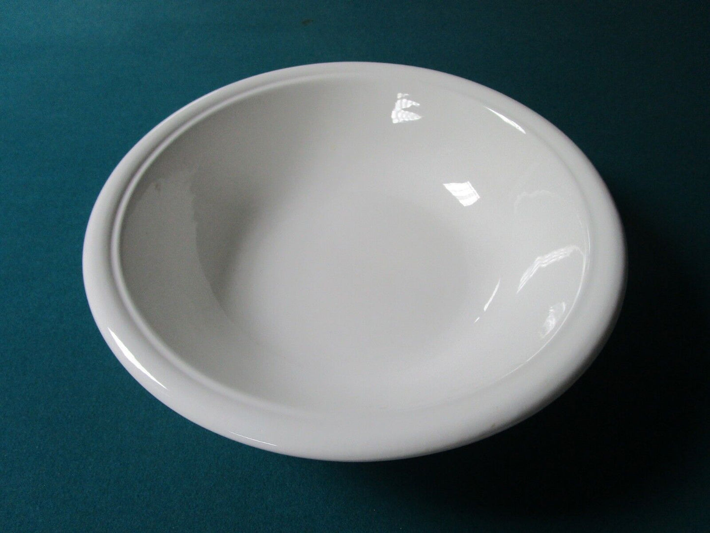 CERAMIC  ITALIAN LARGE BOWL WHITE 4 X 15"  [*]