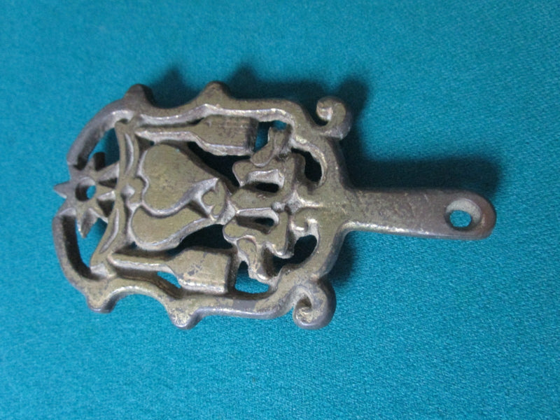 ANTIQUE 3 BRASS TRIVETS 5" original vintage