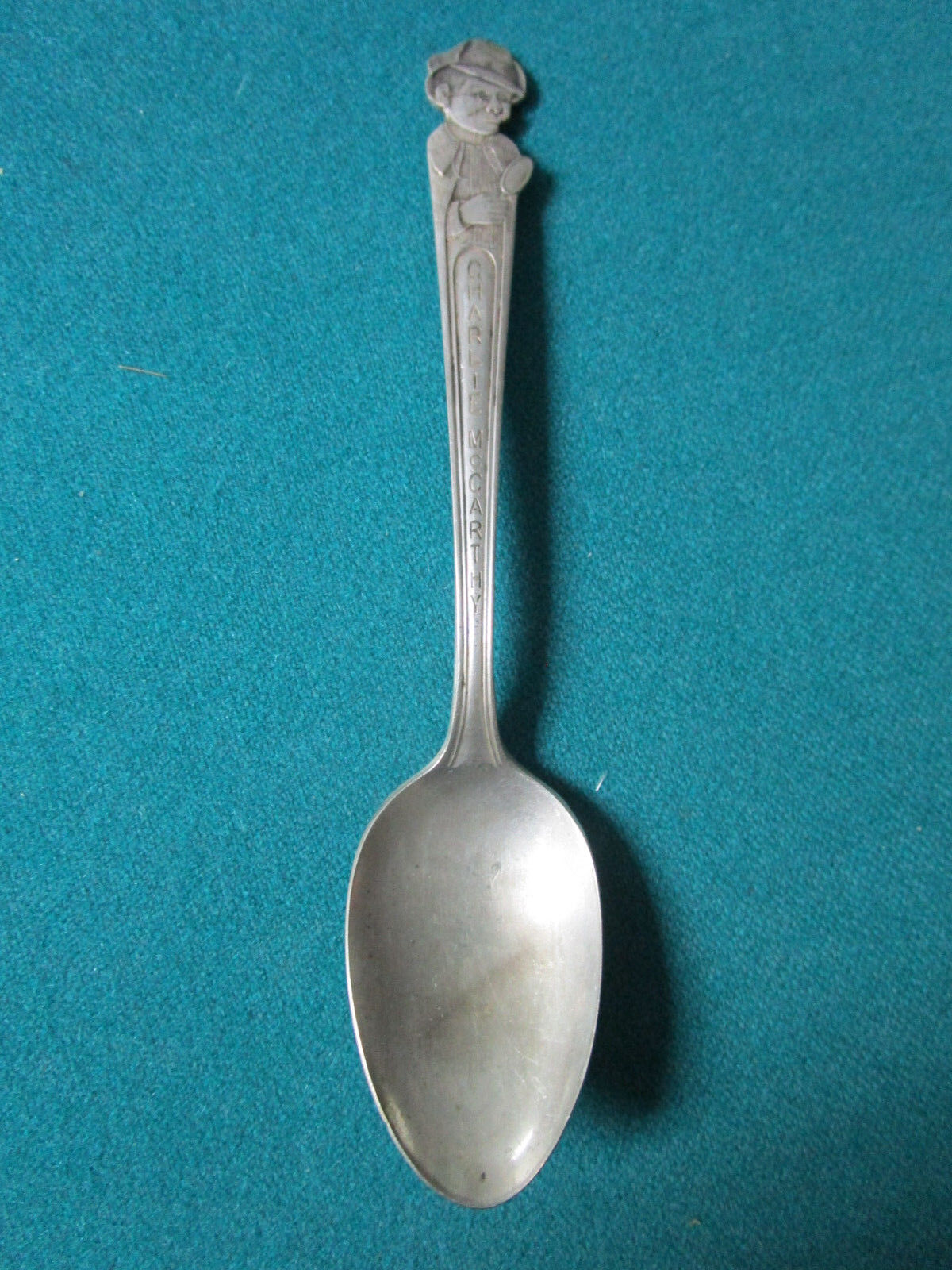 Vintage 1930's Silver plated Charlie McCarthy Tea Spoon, Duchess Silver plate 6"