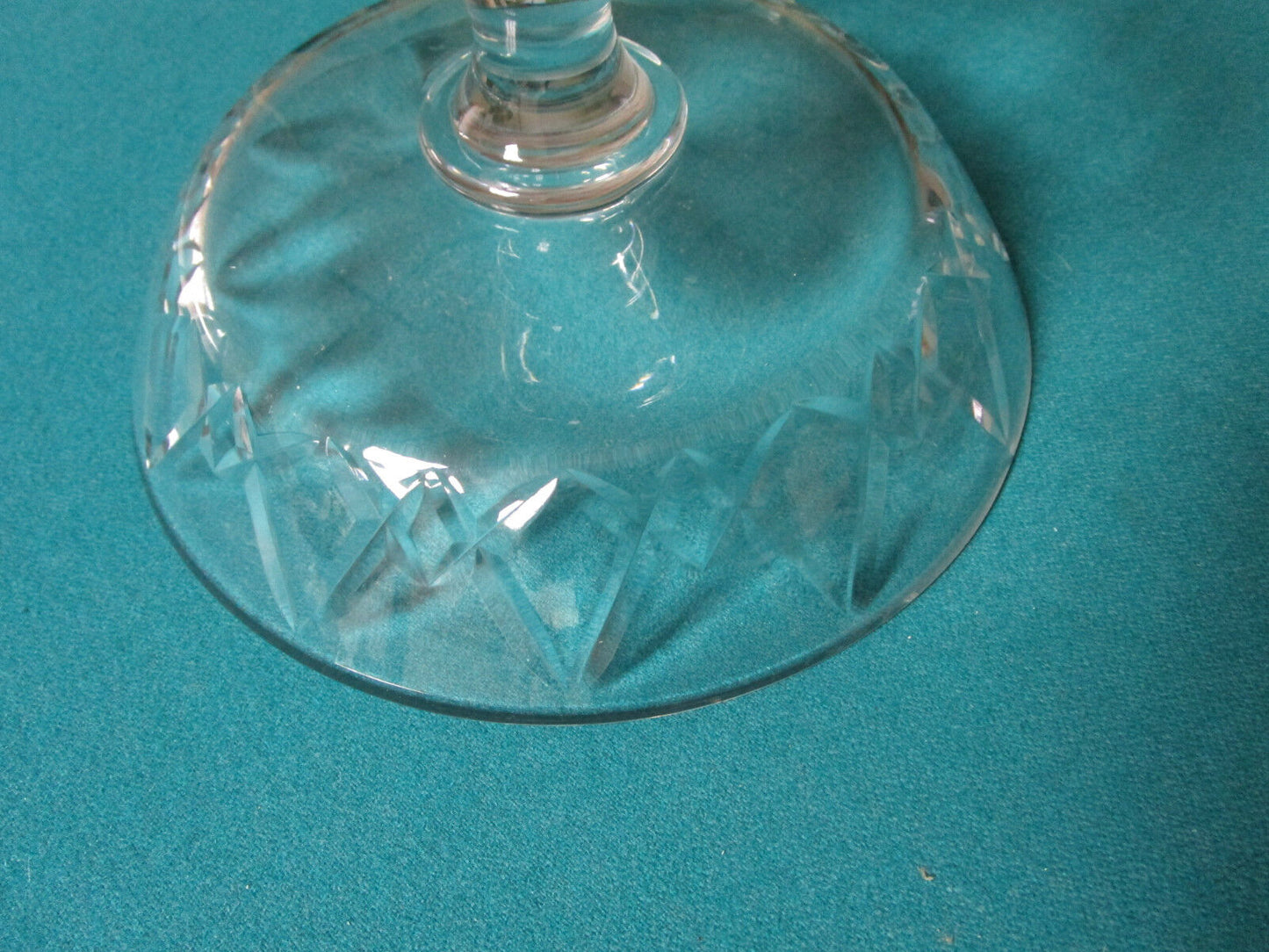 VAN ST LAMBERT FRANCE CRYSTAL FOOTED COMPOTE 6 X 8 1/2" SALE