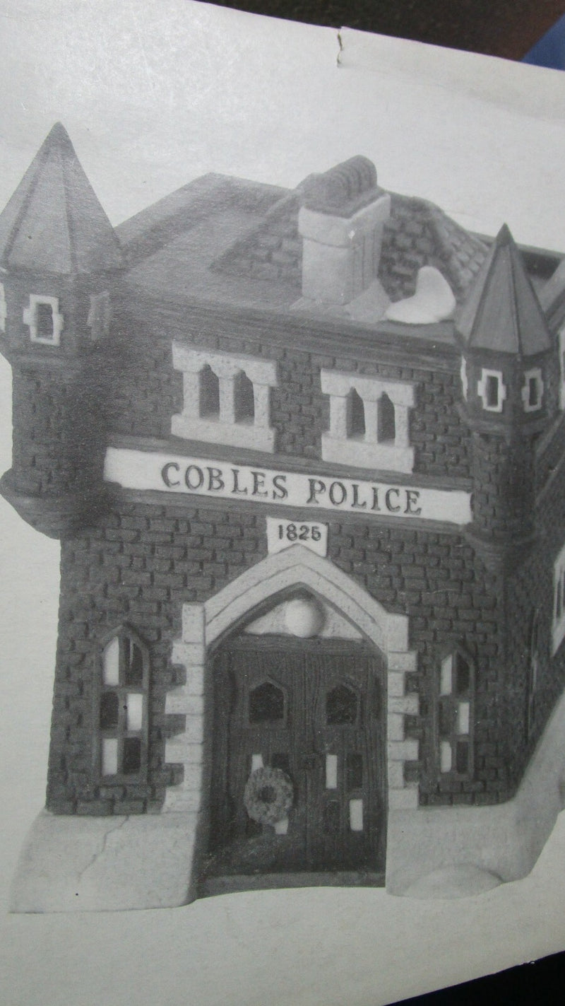 COBLES POLICE STATION DICKENS SNOW VILLLAGE LIGHTED BUILDING SHOWROOM MODEL