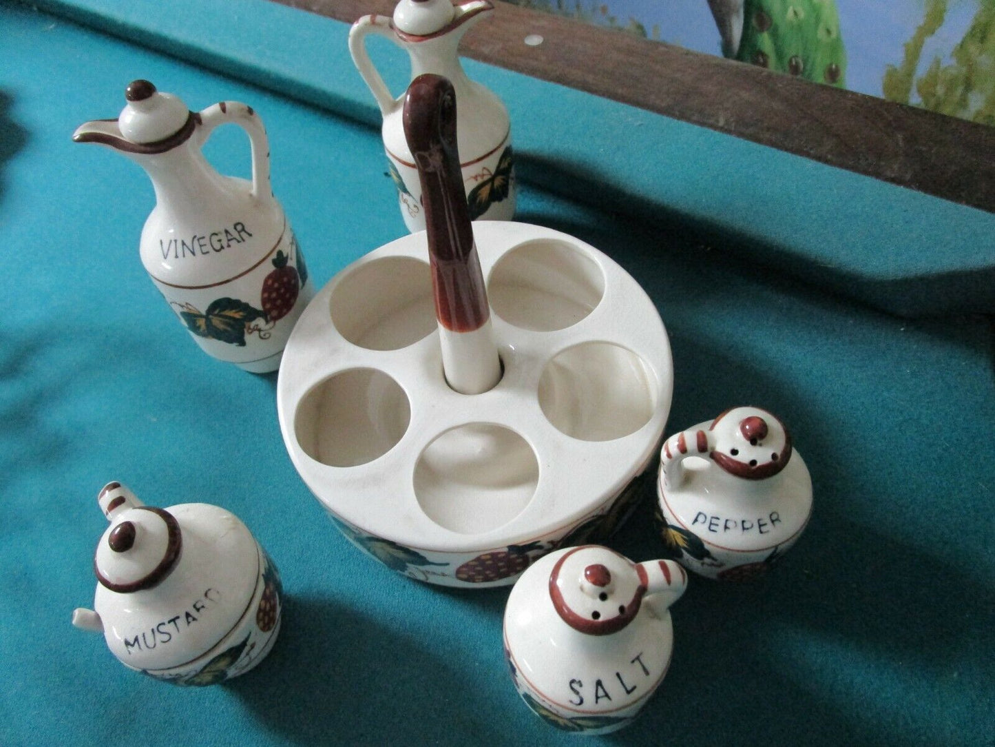 AMERICAN POTTERY MIDCENTURY CONDIMENT SETS ORIGINAL PICK ONE