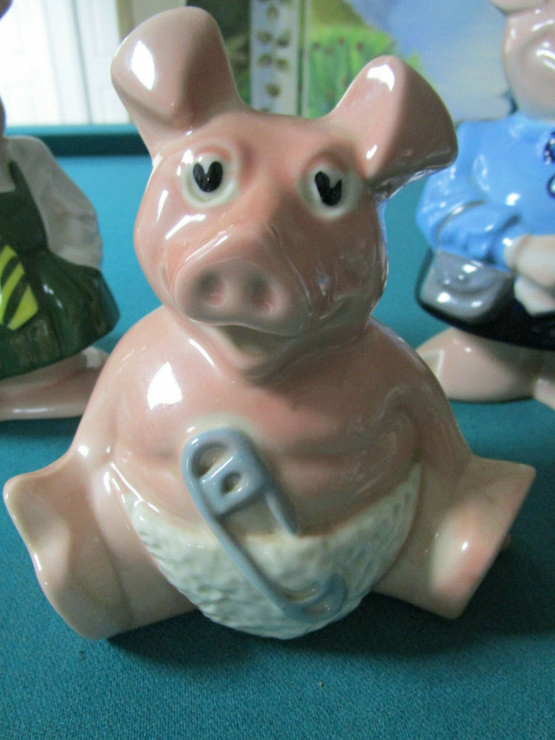 Wade England Family Pig Coin Bank 3 Pcs Rare