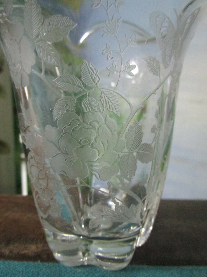 ELEGANT GLASS HEISEY FOOTED DISH /TIFFIN RUFFLED BORDER VASE PICK 1