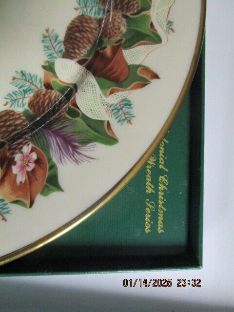 LENOX COLONIAL CHRISTMAS PLATE 1992 NORTH CAROLINA 10.7in ^^