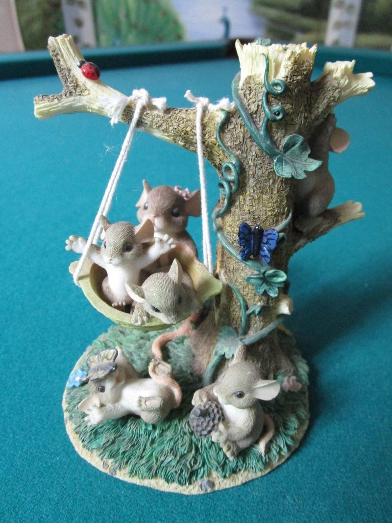 CHARMING TAILS BY FITZ & FLOYD FIGURINE " MOM KNOWS HOW TO HAVE FUN"