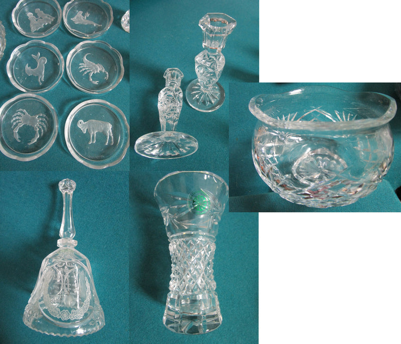 Crystal Cut Glass Candleholders Waterford Bowl Bell Galway Vase Pick One