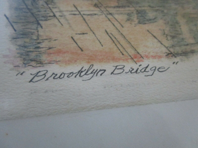 James Sanford Hulme  NY SERYGRAPH BROOKLYN BRIDGE - WASHINGTON SQUARE PICK1