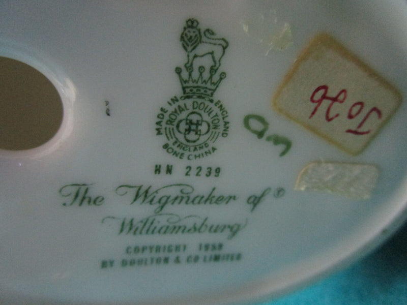 Royal Doulton Williamsburg Figurines: -A Gentleman- And -Wigmaker - Pick