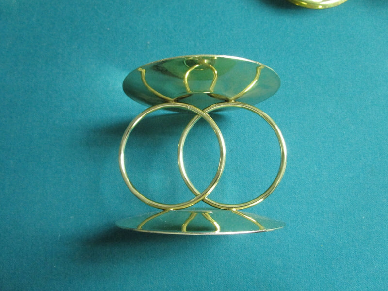 SET 3 PCS BRASS CANDLE HOLDERS MODER DESIGN