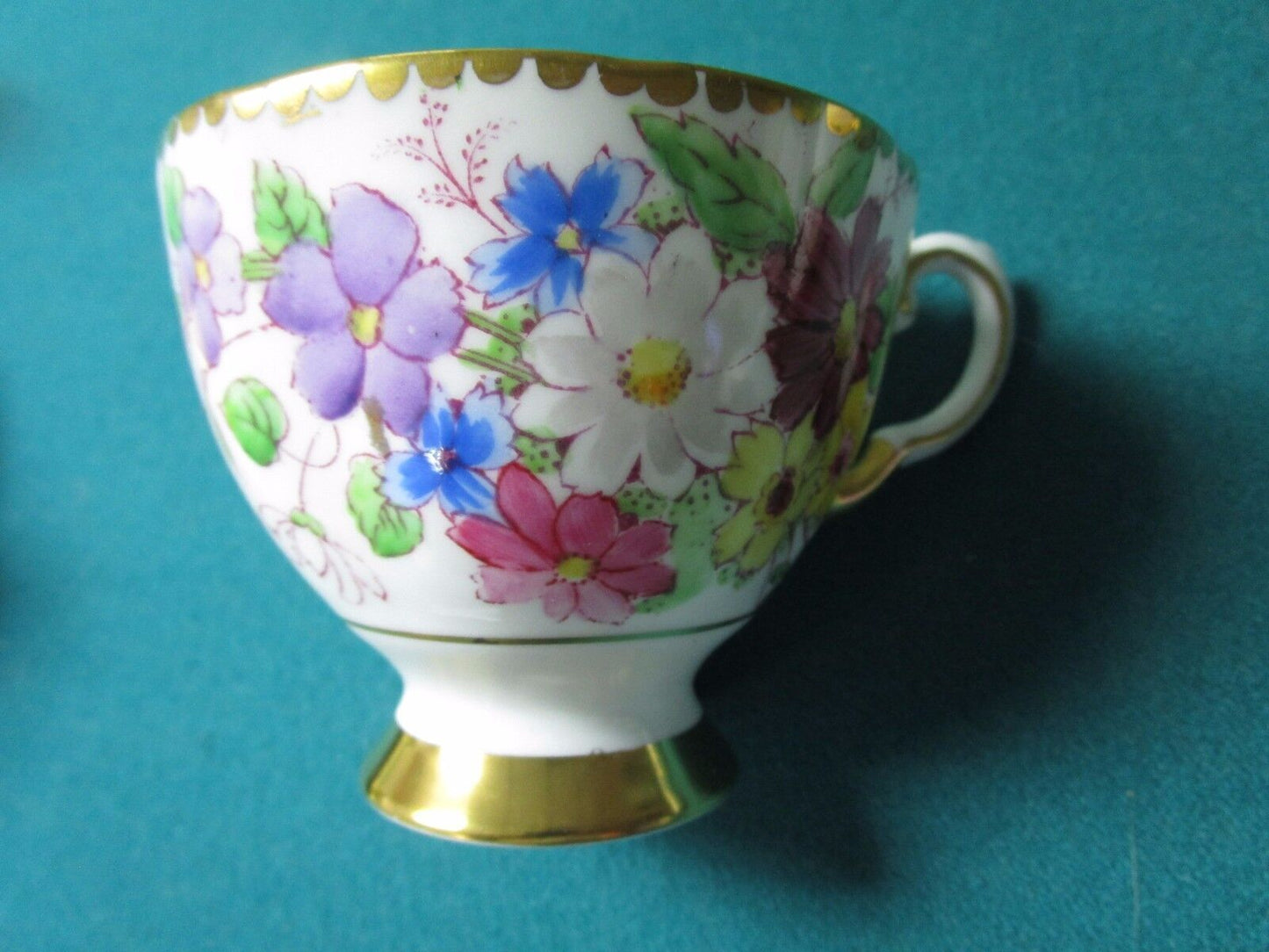 TUSCAN ENGLAND CUP AND SAUCER FLORAL MULTICOLOR  [95J]