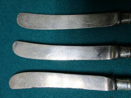STERLING 3 FRUIT KNIVES 7"