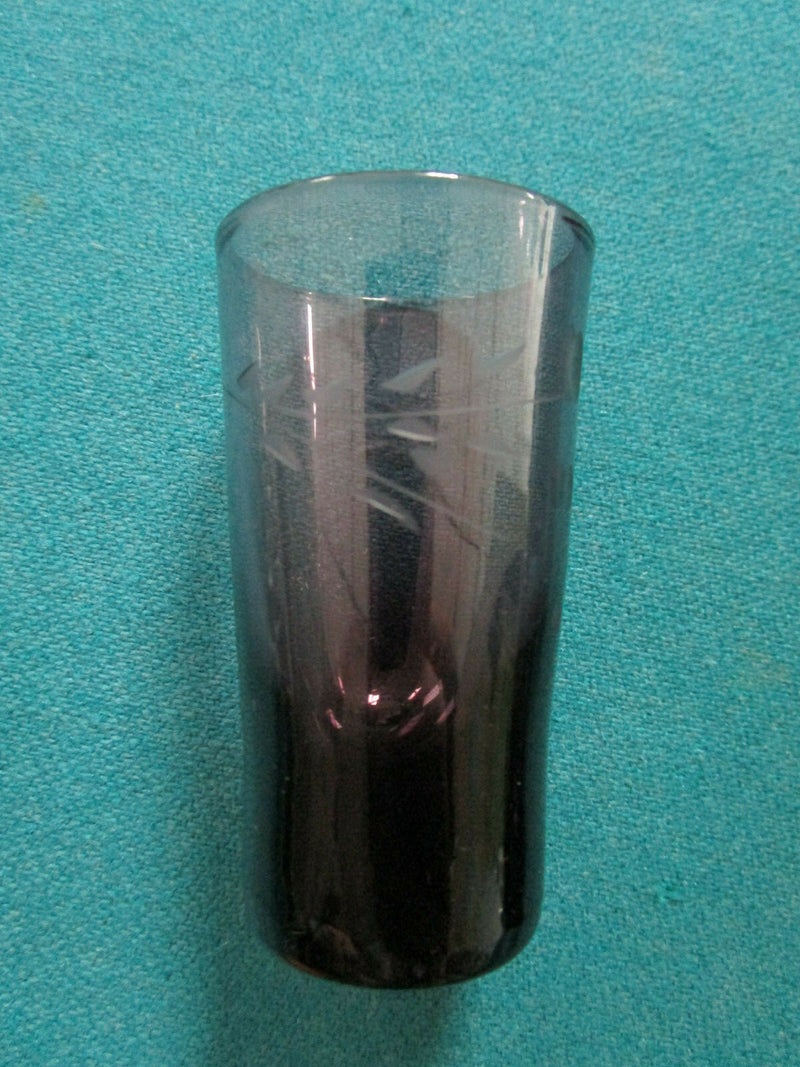 CORDIAL SHOT CRYSTAL GLASSES SET GOLD ETCH PURPLE CLEAR ETCH CERAMIC PICK ONE